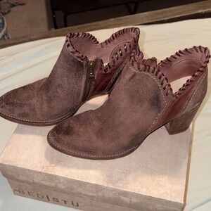 BED|STU Distressed Brown Ankle Booties